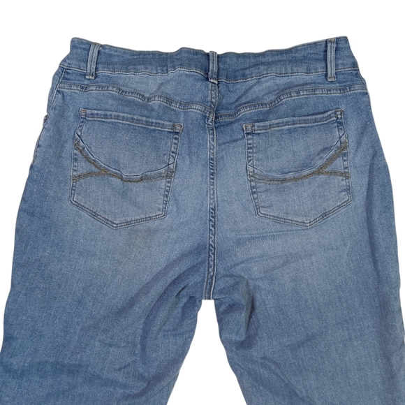 Lee Riders Classic Blue Capri Jeans Cropped Light Blue - Picture 4 of 5